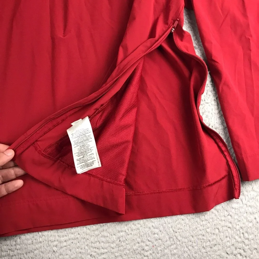 Jordan OU Oklahoma Sooners 1/4 Zip Pullover‎ Mens 2XL Red Hooded Windshirt